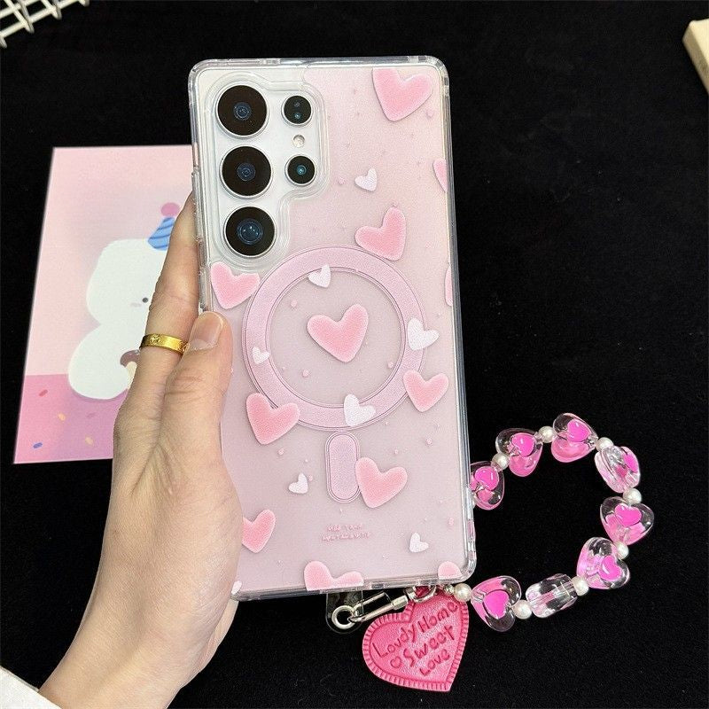 Heart Butterfly Magnetic Phone Case For Samsung