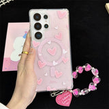 Heart Butterfly Magnetic Phone Case For Samsung