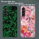 Flowers in full bloom Hard Luminous Magnetic Phone Case For Samsung