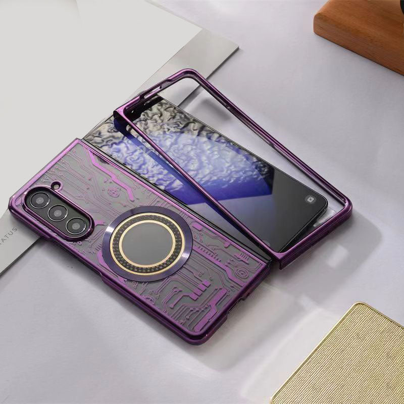 Electroplating Circuit Diagram Ring Anti-fall Case for Samsung