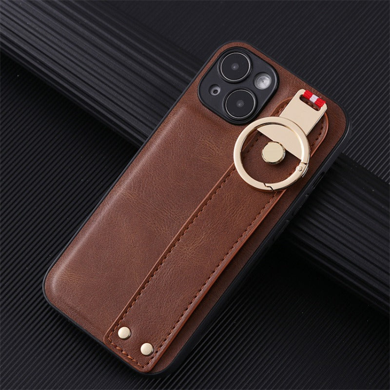 Leather Phone Case with Lanyard For iPhone