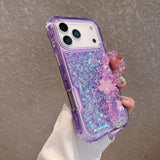 3-in-1 Glitter Epoxy Resin Bracelet Phone Case For iPhone
