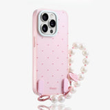 Polka Dot Phone Case with Lanyard For iPhone