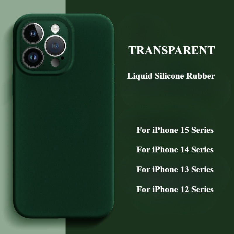 Transparent Liquid Silicone Full Cover Drop-Proof Phone Case For iPhone