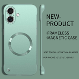 Metallic Paint Frameless Magnetic Hard Phone Case For iPhone