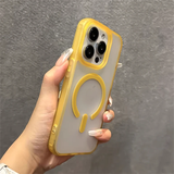 Translucent Matte Magnetic Wireless Charge Case For iPhone