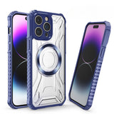 Airbag Thickened Silicone Anti-fall Transparent Magnetic Phone Case For iPhone