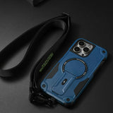 Outdoor Sports Long Strap Crossbody Magnetic Bracket Case for iPhone