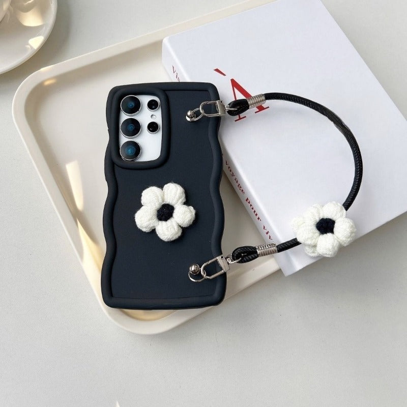 3D Wave Flower Phone Case For Samsung