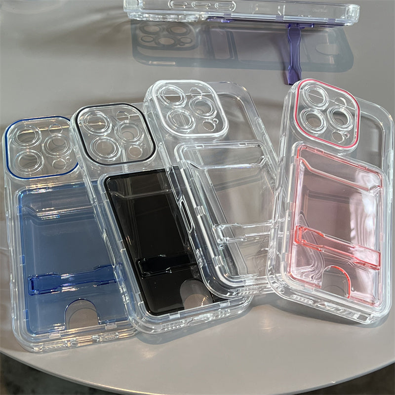 Independent Card Holder Colorful Phone Case For iPhone