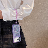 3-in-1 Glitter Epoxy Resin Bracelet Phone Case For iPhone