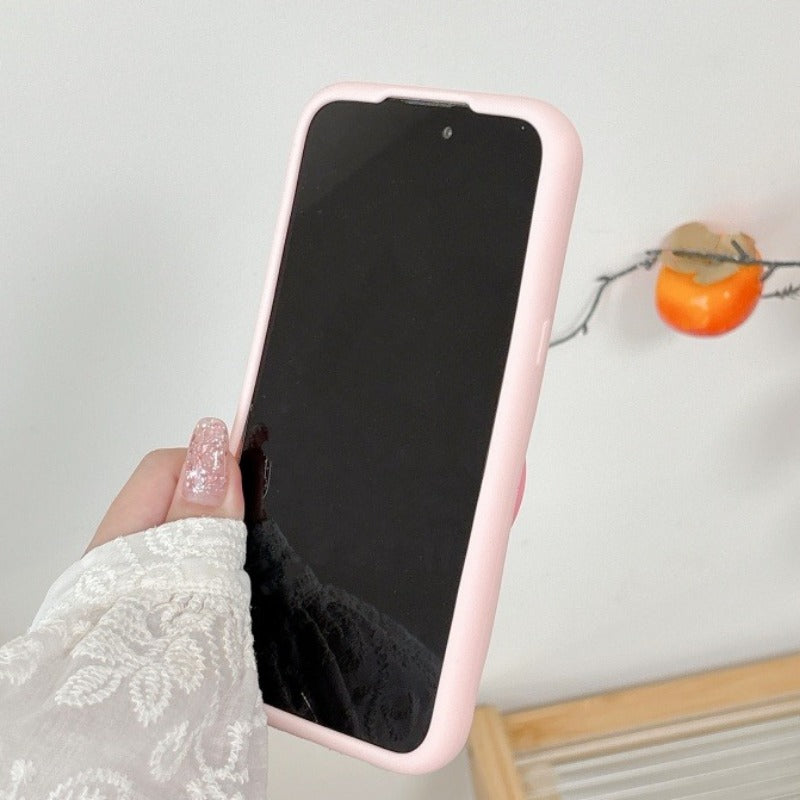 Pink Strawberry Stand Phone Case For iPhone