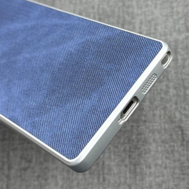 Magnetic Denim Textured Soft Phone Case For Samsung