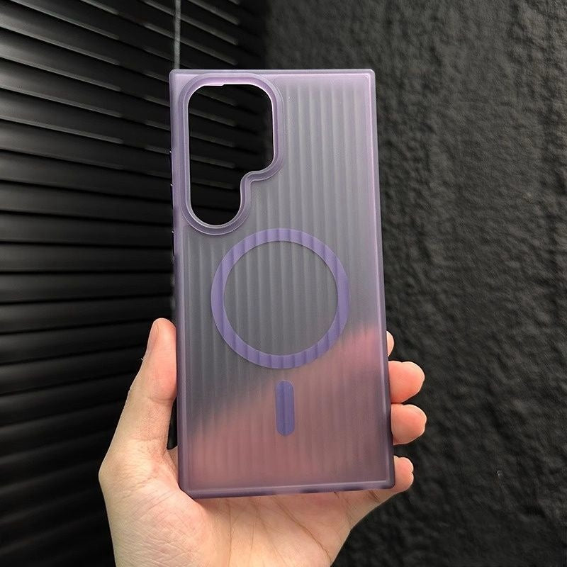 Frosted Semi-transparent Magnetic Mobile Phone Case For Samsung