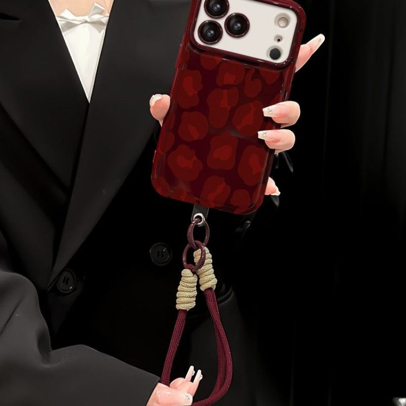 Red Lanyard Phone Case For iPhone