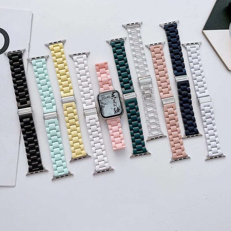 Candy Color Resin Silicone Strap For Apple Watch