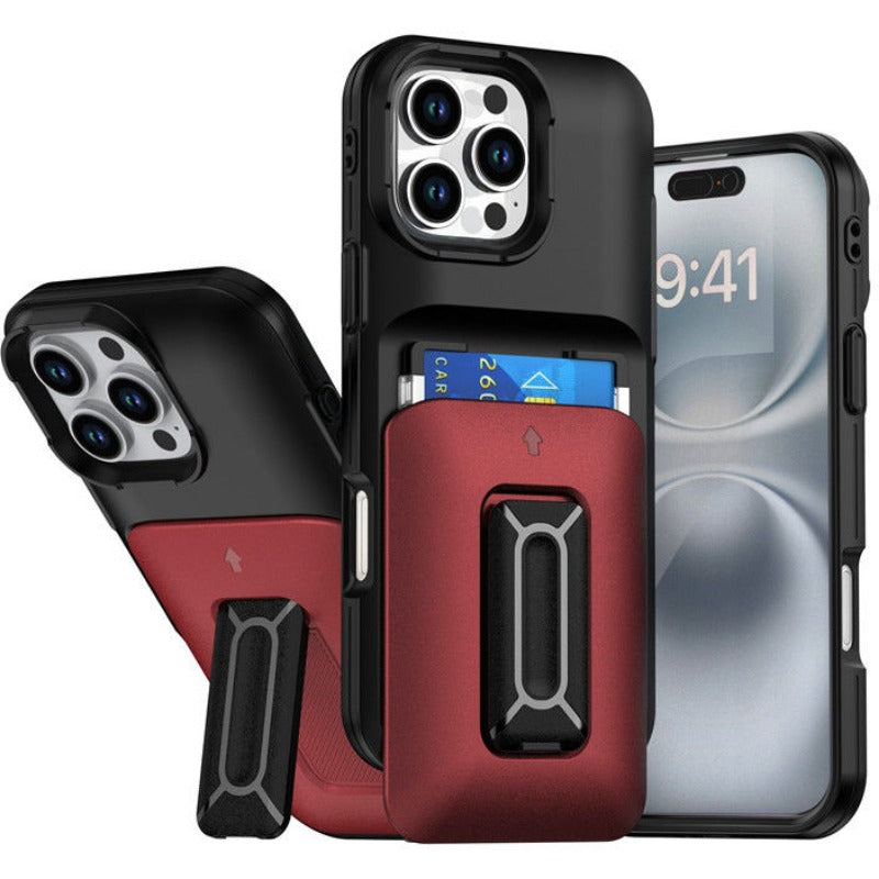 Card Slot I Phone Case with Holder For iPhone