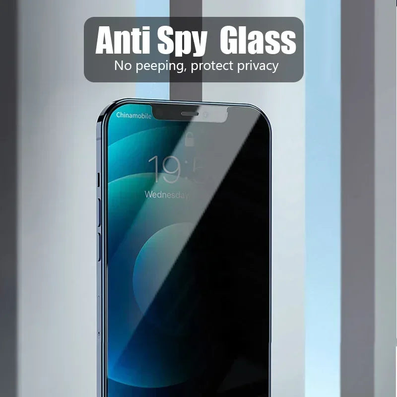 1-2PCS Anti-Spy Full Cover Screen Protector For  iPhone