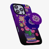 Purple Magnetic Bracket Phone Case For iPhone