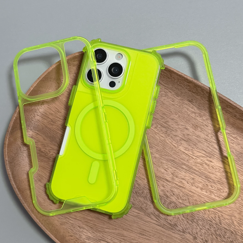 3 IN 1 Translucent Armor Wireless Charge Cases For iPhone