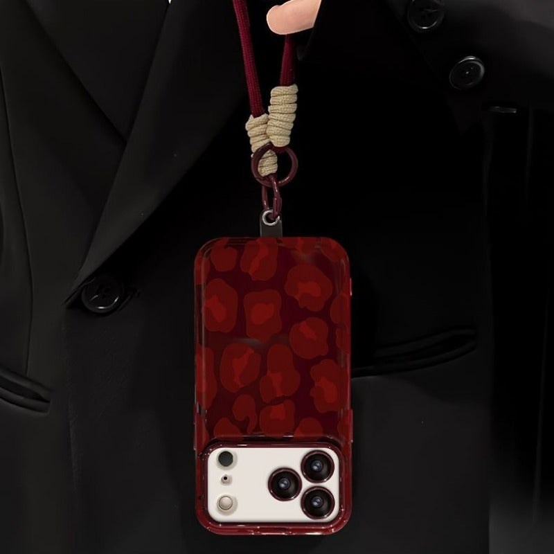 Red Lanyard Phone Case For iPhone