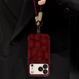 Red Lanyard Phone Case For iPhone