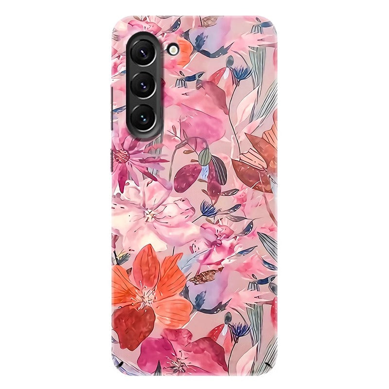 Flowers in full bloom Hard Luminous Magnetic Phone Case For Samsung