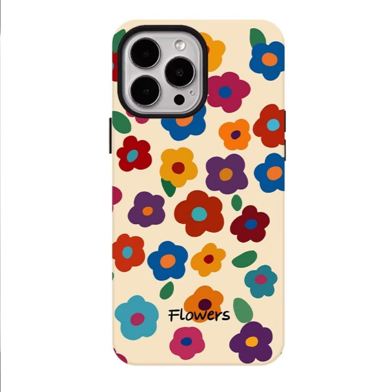 Colorful Flower Phone Case For iPhone