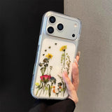 Resin-encased Real Flower Specimen Anti-drop Phone Case For iPhone