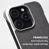 Ultra Thin Light Frameless Cloth Texture Slim Case For iPhone