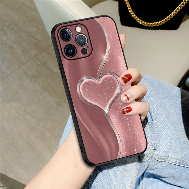 Dark Purple Ryukyu Gold Love Suitable Case For iPhone