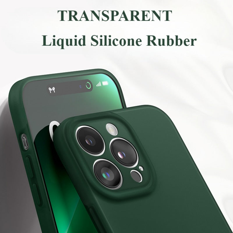 Transparent Liquid Silicone Full Cover Drop-Proof Phone Case For iPhone