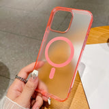 Magnetic Matte Transparent Phone Case For iPhone