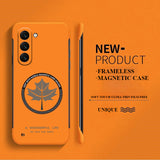 Ultra-thin Frameless Magnetic Maple Leaf Phone Case For Samsung