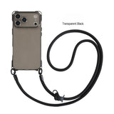 Four Corner Lanyard Hole Mobile Phone Case For iPhone
