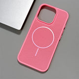 Solid Color Hollow Magnetic Phone Case For iPhone