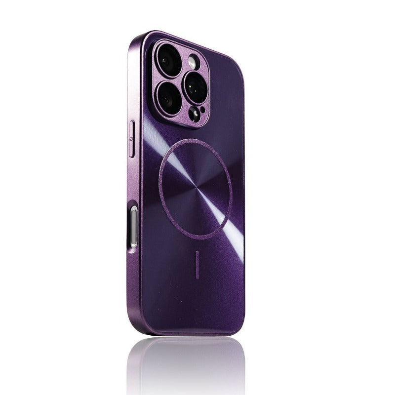 Simple Glare Magnetic Phone Case For iPhone