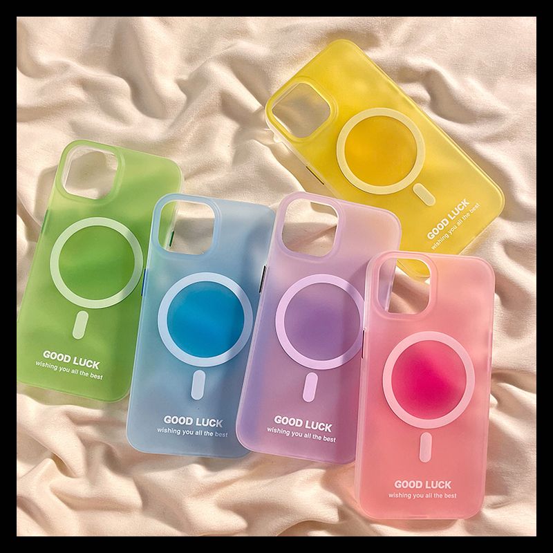 Solid Color Frosted Magnetic Phone Case For iPhone