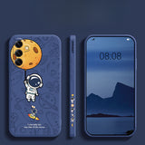 Astronaut Liquid Silicone Phone Case For Samsung