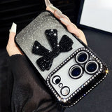 3D Bow Electroplated Phone Case For iPhone