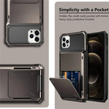 Wallet 4-Card Slot Credit Phone Case For iPhone