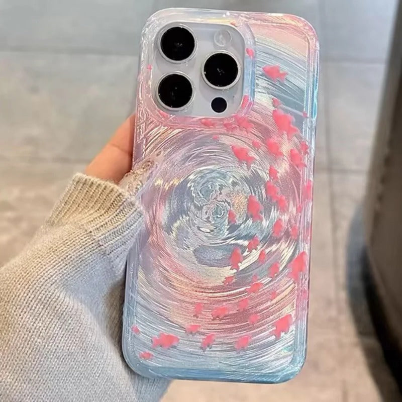 Water Ripple Silicone Phone Case For iPhone