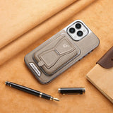 Luxury Leather 2 in 1 Magnetic Card Holder Phone Case For iPhone