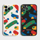 Colorful graffiti frosted soft case for iPhone