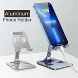 Universal All Aluminum Alloy Metal  Foldable Desk Mount Stand For Mobile Phone Tablet