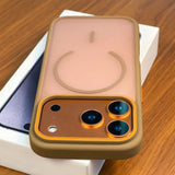 New Luxury Translucent Magnetic Shockproof Matte Case For iPhone