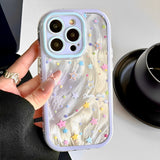 Smudged Feather Tulle Phone Case For iPhone