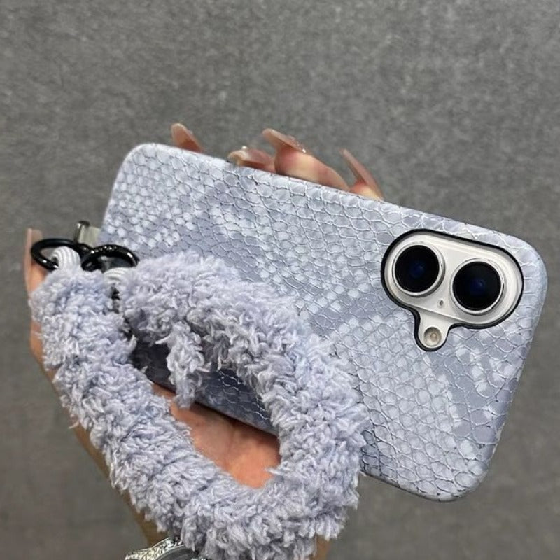 Snakeskin Pattern Half-covered Silicone Soft Phone Case For iPhone