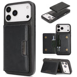 Card Holder Integrated Magnetic Phone Case For iPhone