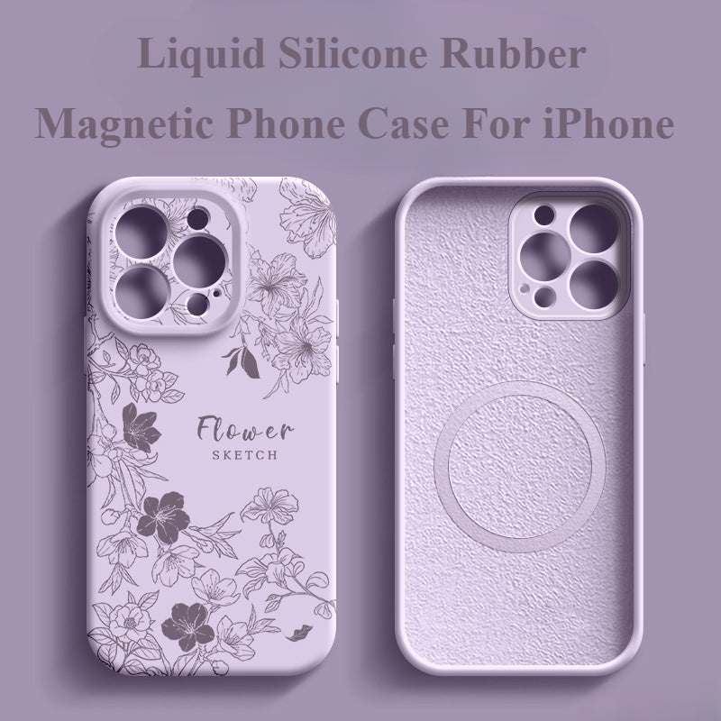 New Liquid Silicone Magnetic Phone Case For iPhone